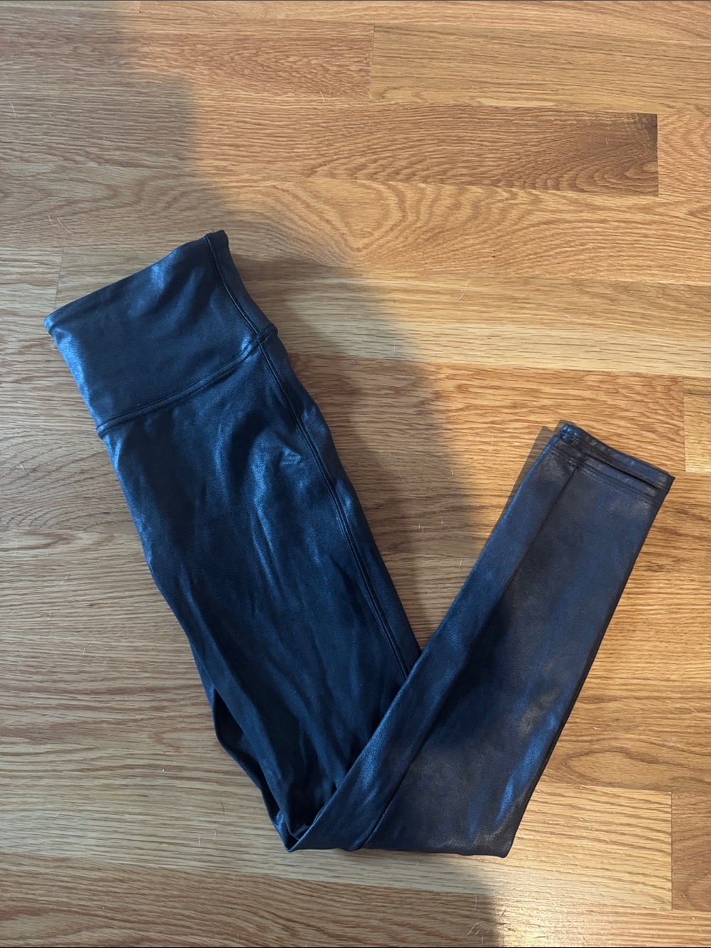 SPANX Black Faux Leather Jeggings